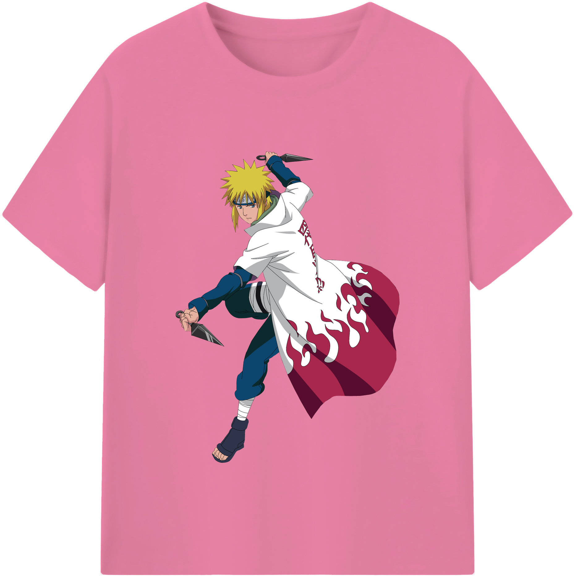 （画像用） NARUTO -ナルト- 波風 ミナト Namikaze Minato 綿100％半袖Tシャツ（フロントプリント）